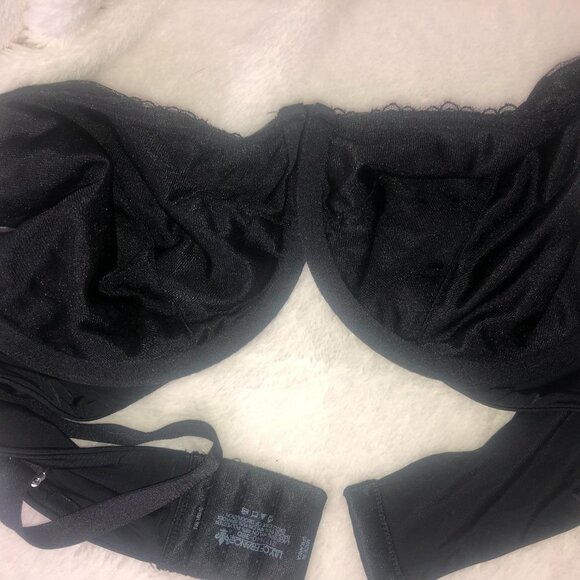 Lily of France Black Lace Bra 38D - Picture 5 of 7